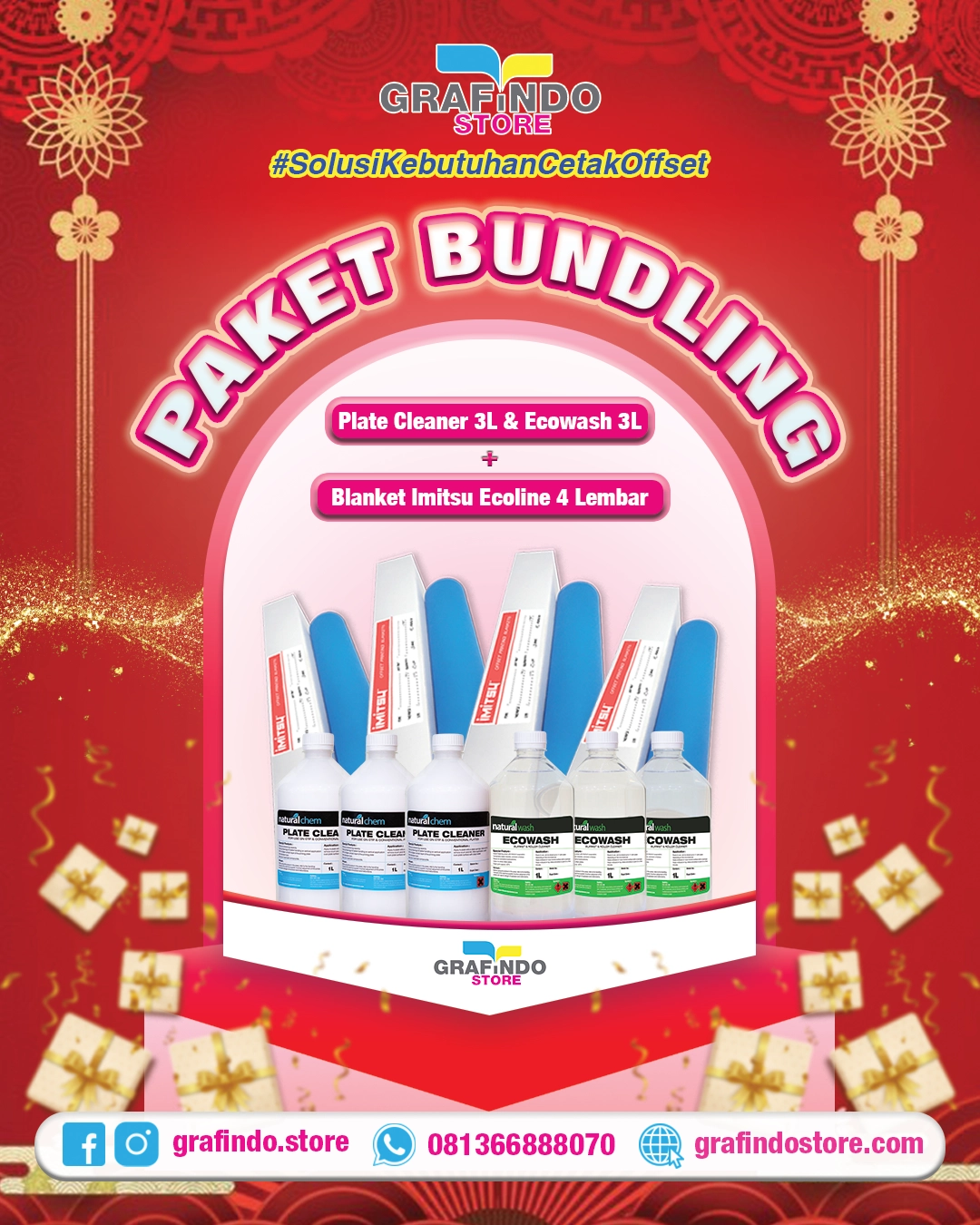 PAKET BUNDLING BLANKET IMITSU ECOLINE + NATURAL ECOWASH + PLATE CLEANER