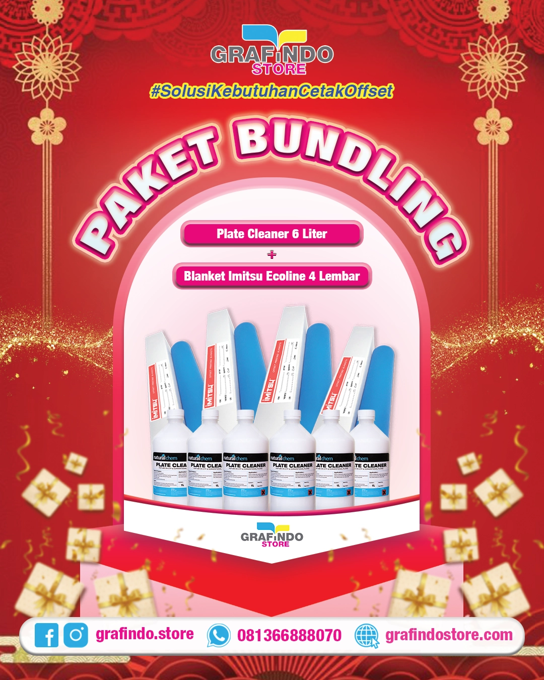 PAKET BUNDLING BLANKET IMITSU ECOLINE + NATURAL PLATE CLEANER
